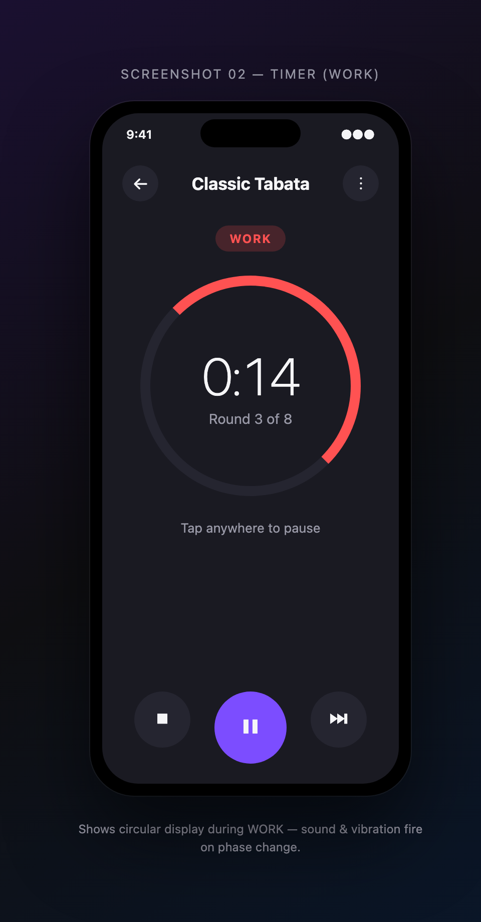 Work interval — power interval timer