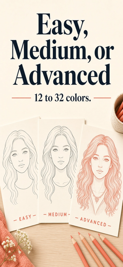 Coloring My Photo detail level selection screen