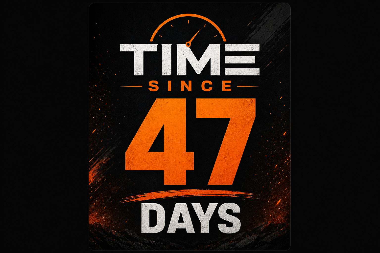 Time Since بطاقة متتالية قابلة للمشاركة