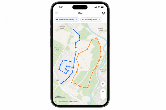 Sobreposição de mapa – registro de rastreamento