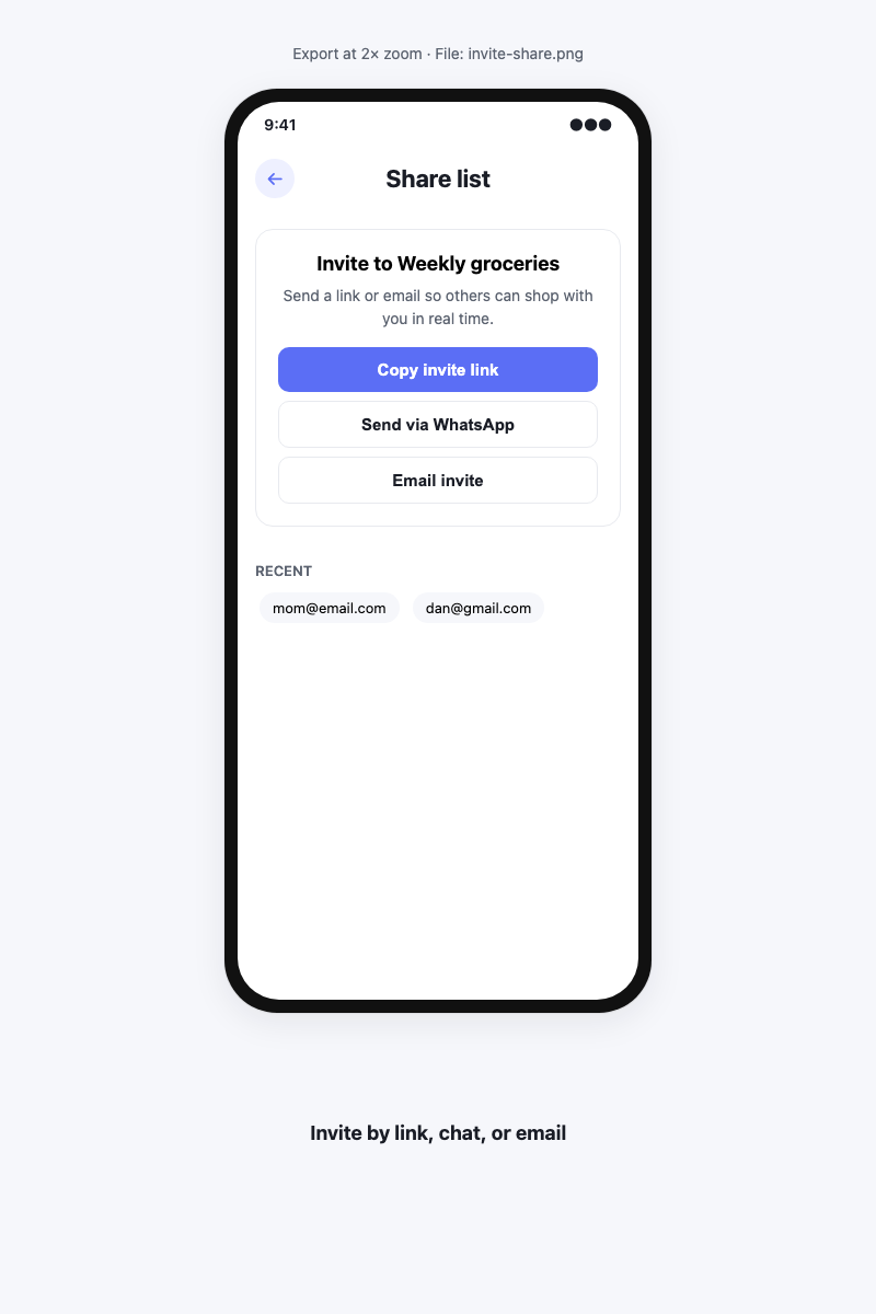 Invita e condividi — zulist
